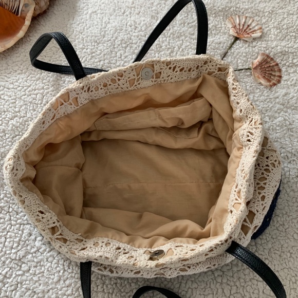 Mossimo large Boho tote Crochet Bag - Picture 7 of 9